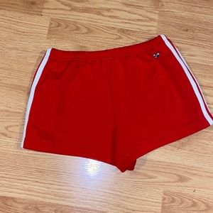 Adidas juniors red shorts